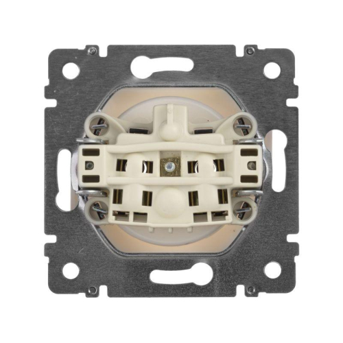 Розетка 1-м СП Valena 16А IP21 без заземл. на винтах механизм бел. IEK 774416