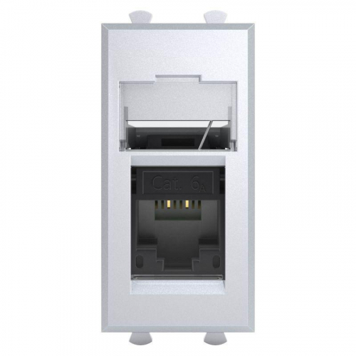 Розетка компьютерная модульная RJ-45 кат.6А 1мод. "Avanti" "Закаленная сталь" DKC 4404371