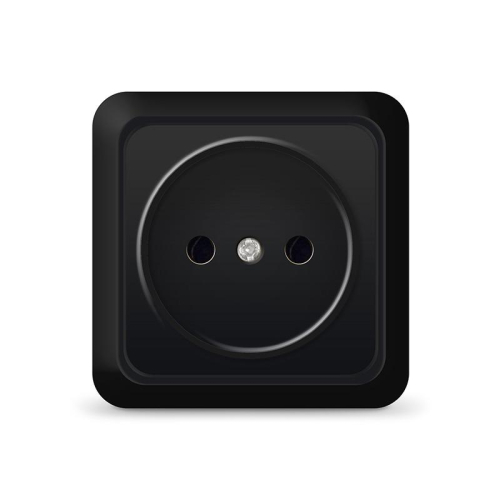 Розетка 1-м ОП Олимп 16А IP20 без заземл. черн. Universal 2224