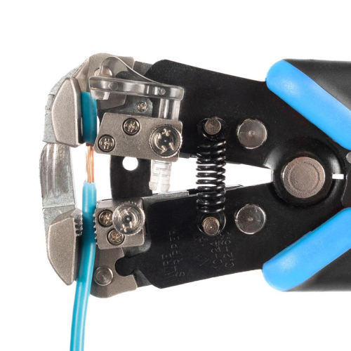 Стриппер автоматический с окном для сброса изоляции функцией продольной разделки проводов и модулем резки "CutPro" КВТ 89424