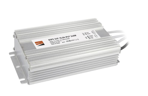 Блок питания для светодиодной ленты 240Вт 10А 24В IP67 BSPS влагозащ. метал. Pro+ JazzWay 5024236