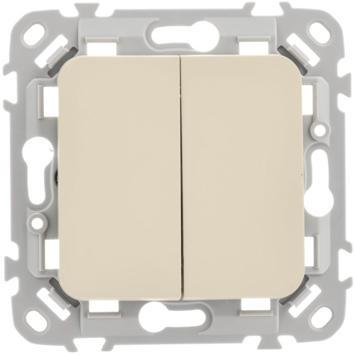 Выключатель 2-кл. СП FLITE ВС12-1-0-ФлСл 10А механизм сливочный IEK FI-V20-0-10-1-K86