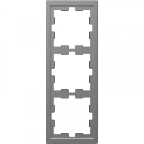 Рамка 3-м Merten D-Life SD нерж. сталь SchE MTN4030-6536