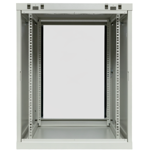 Шкаф настенный 19дюйм TERACOM PRO 12U 600х450мм дверь стеклянная с замком-ручкой сер. EKF TRP-WLL-1264-40G