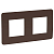 Рамка 2-м UNICA STUDIO шоколад/бел. SchE NU280416