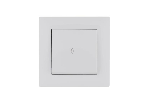 Выключатель проходной 1-клав. Karea RIZZ бел. Makel 88001005