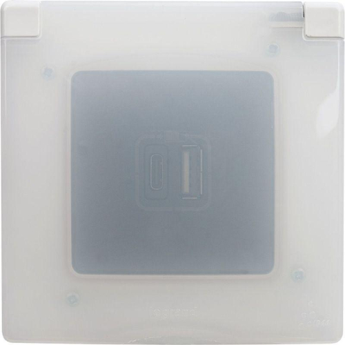 Рамка 1-м Etika IP44 с защ. крышкой бел. IEK 672550