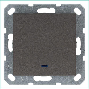 Выключатель 1-кл. 10А IP20 с подсветкой механизм мокко Jasmart G3011NZ
