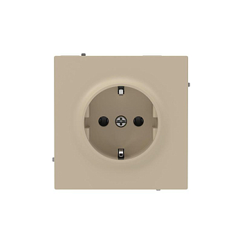 Розетка силовая KANT 2P+E защ. шторки ванильн. марципан DKC 7015033