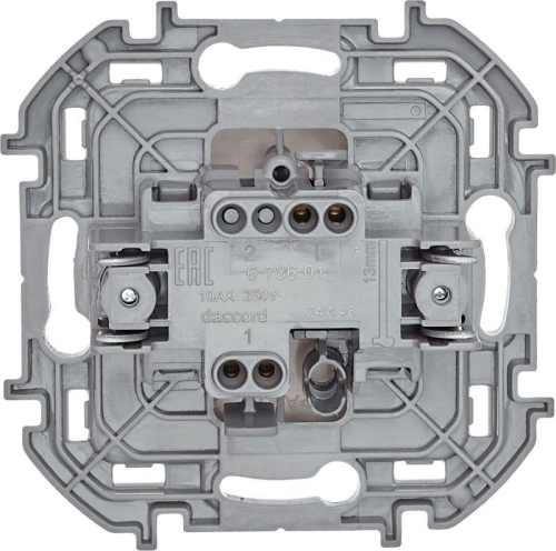 Выключатель 1-кл. Inspiria 10А IP20 250В 10AX механизм сл. кость IEK 673601