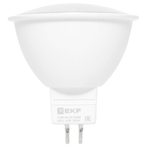 Лампа Умная Connect 4.5Вт грибовидная прозрачная RGBW GU5.3 220-240В WIFI EKF slwf-gu-53-rgbw