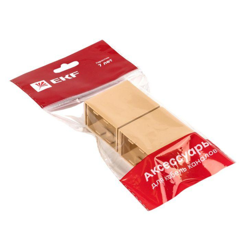 Соединитель на стык 40х25 под свет. дерево Plast PROxima (уп.4шт) EKF conl-40-25x4