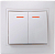 Выключатель 2-кл. СП Кварта 10А IP20 ВС10-2-1-КБ с индикацией бел. GENERICA EVK21-K01-10-DM