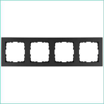 Рамка 4-м G-Classic антрацит Jasmart G1004B