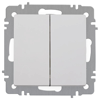 Выключатель 2-кл. СП Accent 6-104-01 10А IP20 250В AL/CU бел. Intro Б0063452