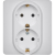 Розетка Inspiria 16А 250В 2х2P+E немецк. стандарт бел. IEK 673750