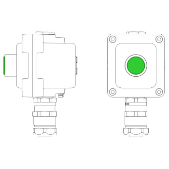 Пост управления взрывонепроницаемый из алюм. LCSD-01-B-MC-L1G(220)x1-PCMB-KAEPM3MHK-26 DKC LCSD21000044