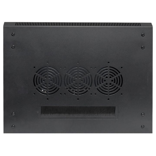 Шкаф настенный 19дюйм TERACOM PRO 12U 600х450мм дверь стеклянная с замком-ручкой черн. EKF TRP-WLL-1264-40B