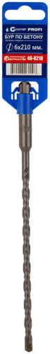 Бур по бетону Profi двойн. резьба SDS-Plus 6х210мм Cutop 40-6210