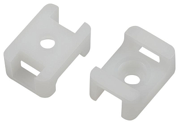 Площадка под хомуты 22х16мм с монтажным отверст. М4 NO-225-305 бел. (уп.50шт) Эра Б0066716