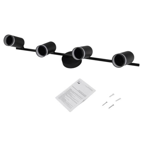 Светильник PCL-0104 4xGU10 IP20 230В BL настен./потолочн. декор. под лампу JazzWay 5066465