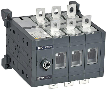 Выключатель-разъединитель ВРК 3п 400А реверс. без рукоятки KARAT IEK KA-VR20-3-0400