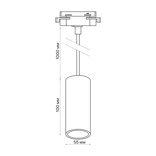 Светильник трековый подвес ARTLINE 55х55х100мм GU10 230В алюм. 2.6кв.м бел. Ritter 59927 6