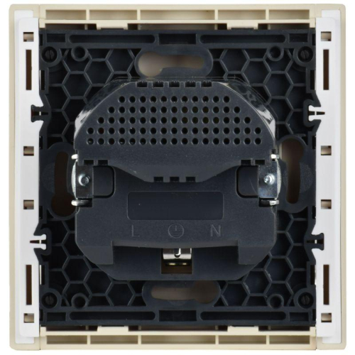 Розетка FORTE&PIANO FP445 16А USB A+A 3.1А с заземл. защ. шторки винт. крепл. ваниль IEK FP-R14-16-U21-D31-K10