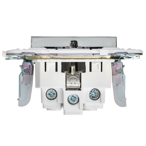 Розетка SKANDY 16А с заземл. защ. шторки SK-R04N никель IEK SK-R14-16-K50