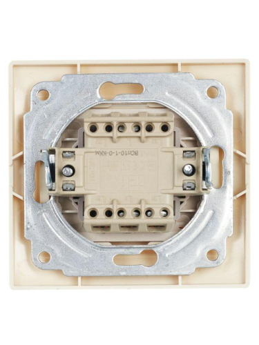 Переключатель проходной 1-кл. СП Кварта 10А IP20 ВСп10-1-0-ККм крем. GENERICA EVK12-K33-10-DM