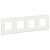Рамка 4-м UNICA PURE горизонт. бел. стекло/бел. SchE NU600885