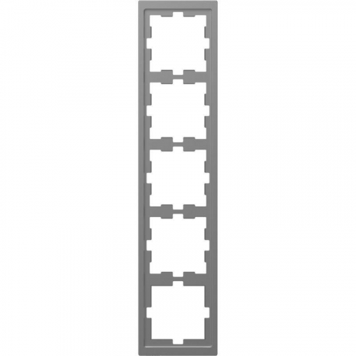 Рамка 5-м Merten D-Life SD нерж. сталь SchE MTN4050-6536