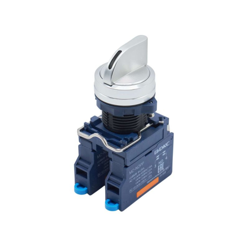 Головка переключателя на 2 положения с фиксацией стандартная ручка алюм. черн. DKC M22S-L2A