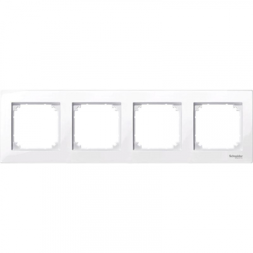 Рамка 4-м Merten M-Plan акт. бел. SchE MTN515425