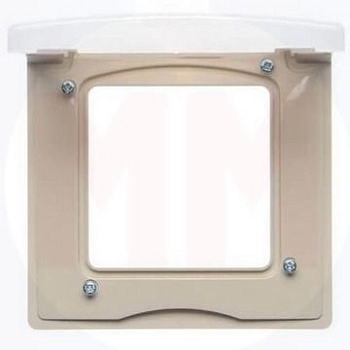 Рамка 1-м СП Etika IP44 с защ. крышкой сл. кость IEK 672560