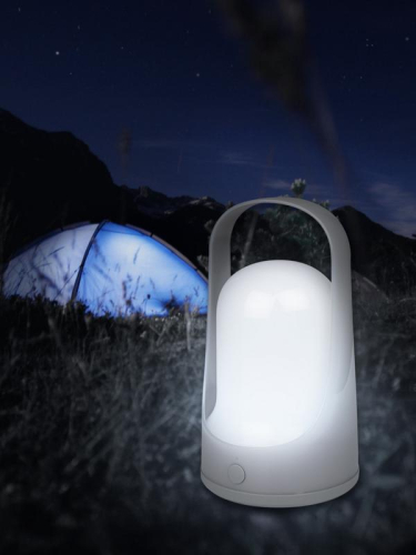 Фонарь светодиодный аккумуляторный кемпинговый Accu5-L60-gy 60SMDх0.5Вт 220/350/650лм 8000-9000К IP20 (Li-ion аккумулятор 3.7В 18650 3600мА.ч) диммер сер. JazzWay 5058323