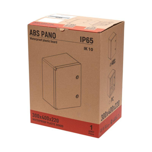 Корпус ЩМПп 400х300х220 УХЛ1 IP65 с монтажн. панелью ABS пластик. Rexant 11-0403