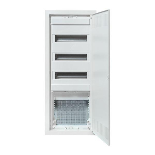 Щит комбинированный встраив. Nova 3 DIN-рейки + 1 монтаж. плата 5 габарит IP41 с метал. перфорированной дверью EKF Proxima nv-cb-pmd-3+1