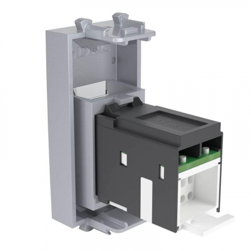 Розетка компьютерная модульная RJ-45 кат.6А 1мод. "Avanti" "Закаленная сталь" DKC 4404371