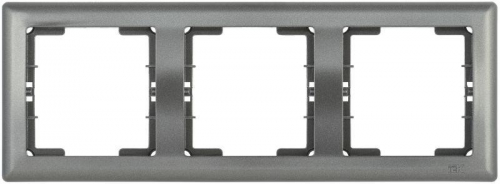 Рамка 3-м BOLERO РГ-3-БА горизонт. антрацит IEK EMB30-K95