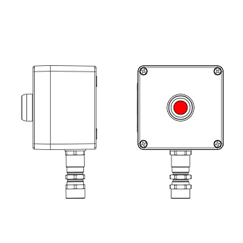 Пост управления взрывозащ. из полиэстера CPE-P-03-(1xP1R(11))-1xKA2MHK(C)1Ex d e IIC Т5 Gb / Ex tb IIIC T95град.C Db IP66/КЗ DKC 2231.031.22.11I