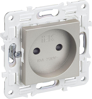Розетка SKANDY 10А без заземл. защ. шторки SK-R01Sh шампань IEK SK-R13-10-K37