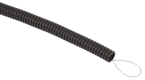 Труба гофрированная d20мм с протяжкой безгалоген. трудногорючая (FRHF) черн. (уп.100м) Эра Б0068907