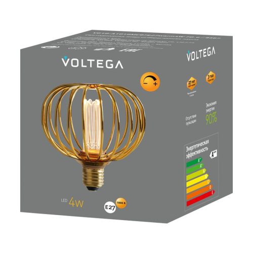 Лампа светодиодная Loft Led A101GMC97 4Вт 1800К E27 DIM Voltega 8567