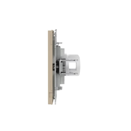 Розетка компьютерная 2-м KANT RJ45 кат.5E без шторки ванильн. марципан DKC 7015664