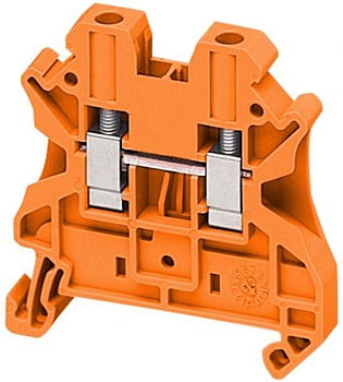 Клеммник винт. проходной 4кв.мм 2 точки подкл. оранж. SchE NSYTRV42AR