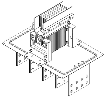 Секция фланцевая Тип2 800А Al 3L+N+PER IP55 тран. IEK LB-0800A4-35-F-F2