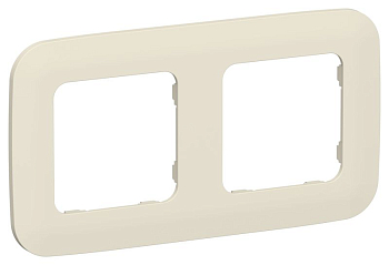 Рамка 2-м СП FLITE РУ-2-А-ФлСл сливочный IEK FI-M22-31-20-K86