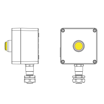 Пост управления взрывозащ. из алюм. CPE-A-12-(1xLY(250))-1xKAEPM2MHK-20(C)1Ex d e IIC Т5 Gb / Ex tb IIIC T95град.C Db IP66 DKC 2201.121.22.120J