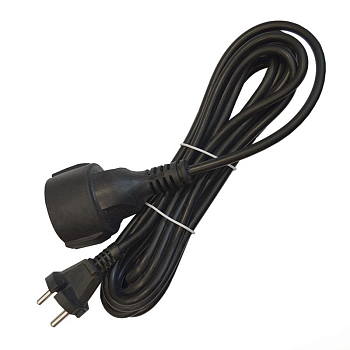 Удлинитель-шнур 1х5м без заземл. 10А IP20 ПВС 2х1 черн. DOMTOK 2340